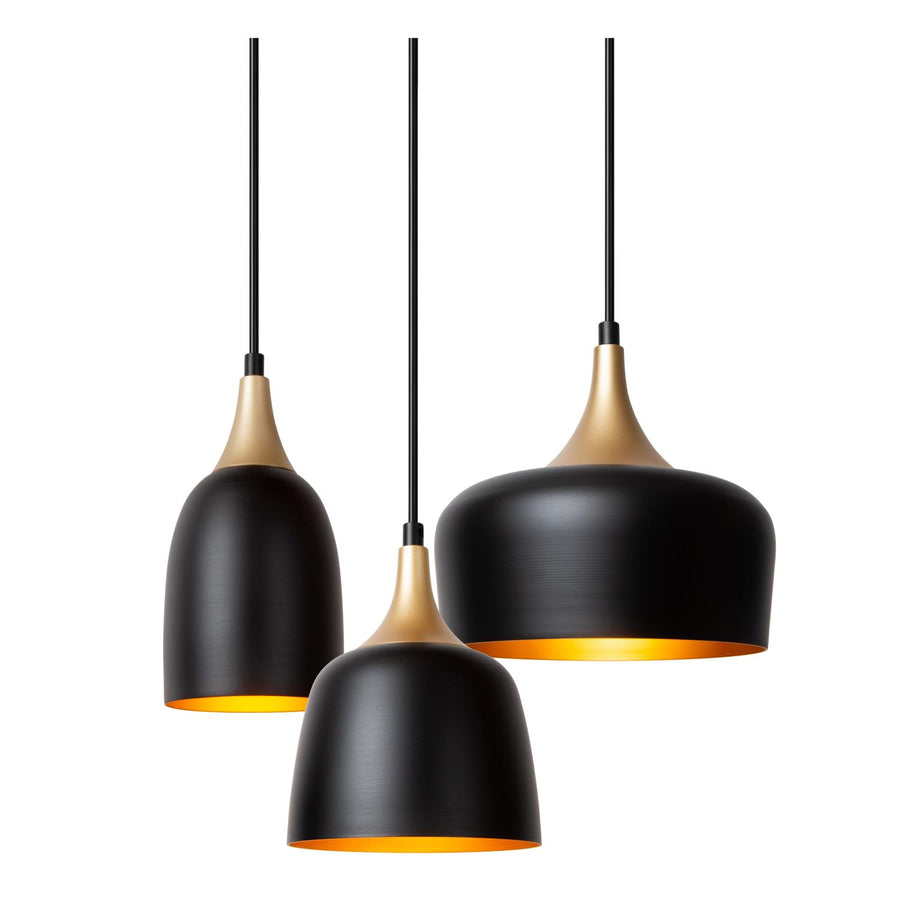 Lucide CHAYANNE hanglamp Ø 30 cm, 3 × E14, zwart
