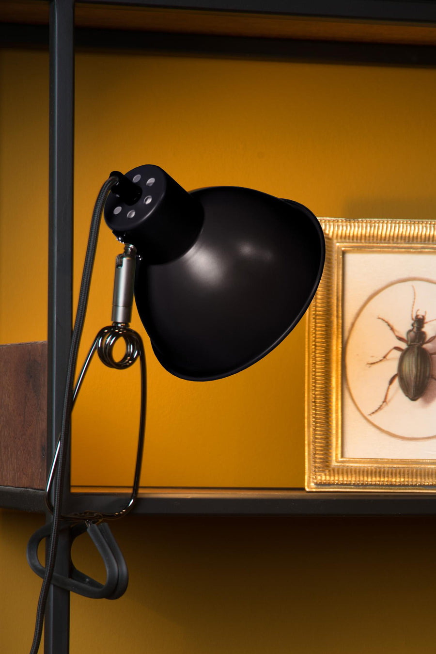 Lucide MOYS klemlamp E27, zwart