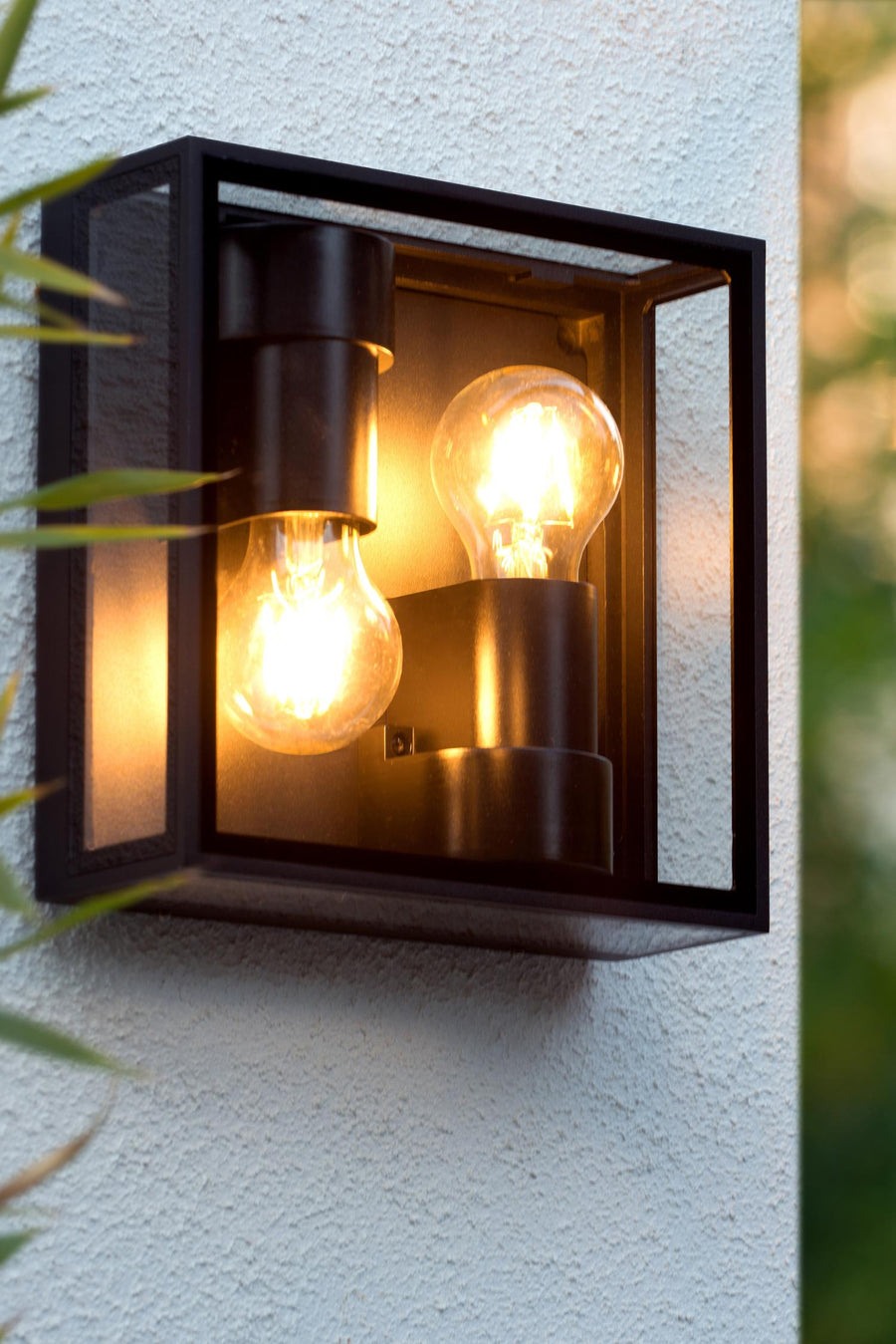 Lucide DUKAN plafondlamp voor binnen en buiten 2 × E27, IP65, zwart