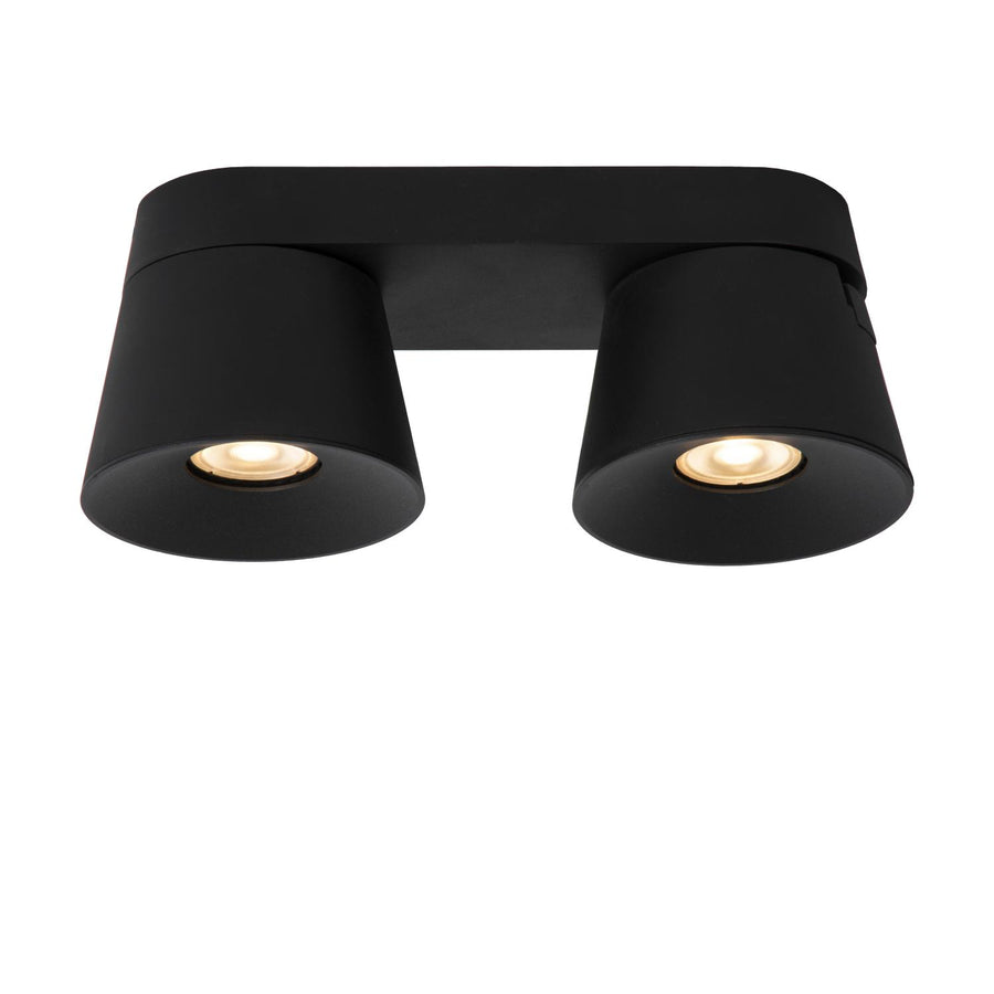 Lucide TRIGONO plafondspot 2 × GU10, zwart