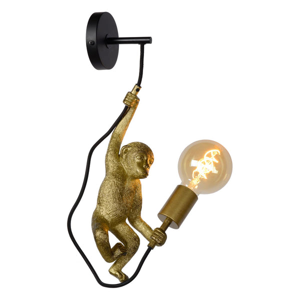Lucide EXTRAVAGANZA CHIMP wandlamp E27, zwart