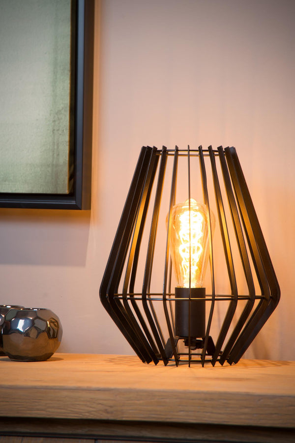 Lucide REDA tafellamp E27, zwart
