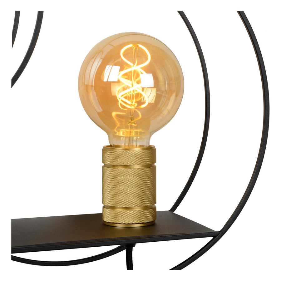Lucide CIRCLE wandlamp E27, zwart