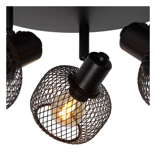Lucide MAREN plafondspot Ø 37 cm, 3 × E14, zwart