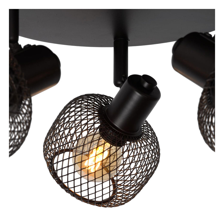 Lucide MAREN plafondspot Ø 37 cm, 3 × E14, zwart