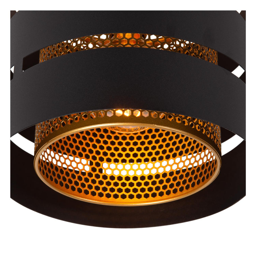 Lucide ROSAS plafondlamp Ø 26 cm, E27, zwart