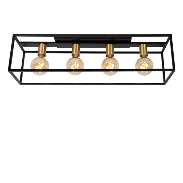 Lucide RUBEN plafondlamp 4 × E27, zwart