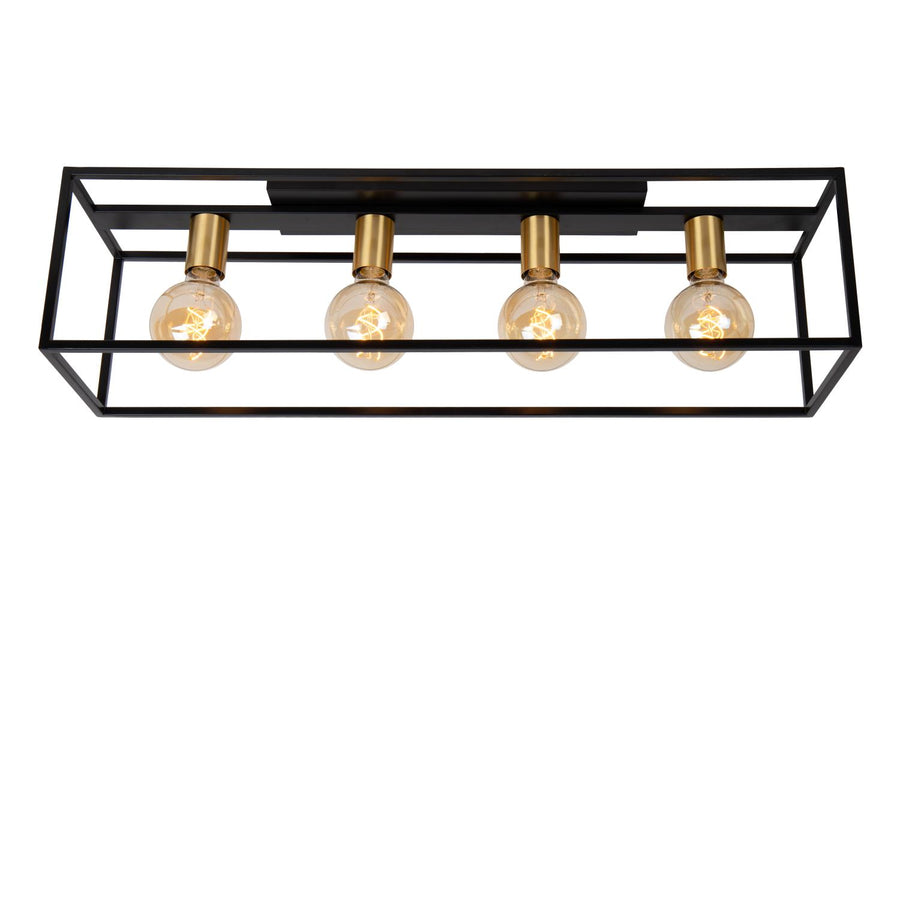 Lucide RUBEN plafondlamp 4 × E27, zwart