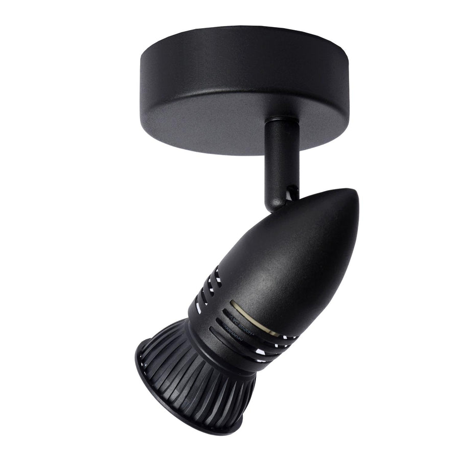 Lucide CARO plafondspot Ø 9 cm, GU10, zwart