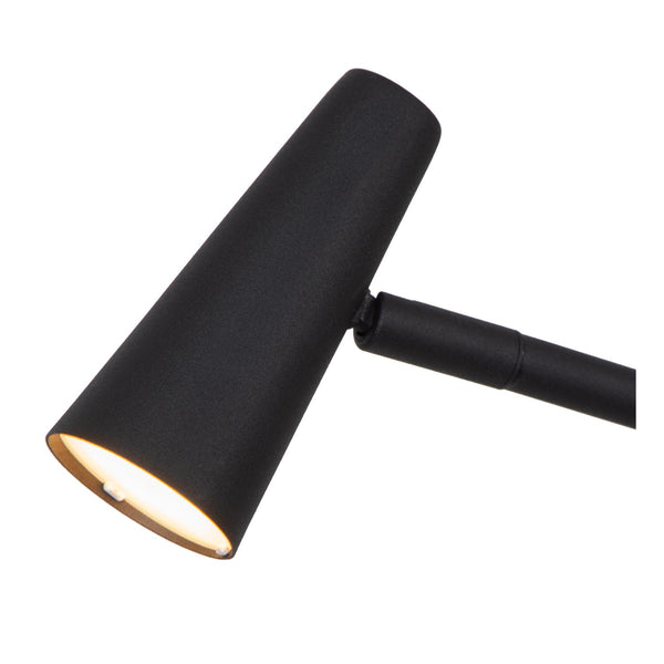 Lucide STIRLING oplaadbare LED-vloerlamp met 3 dimstanden, 3 W, zwart