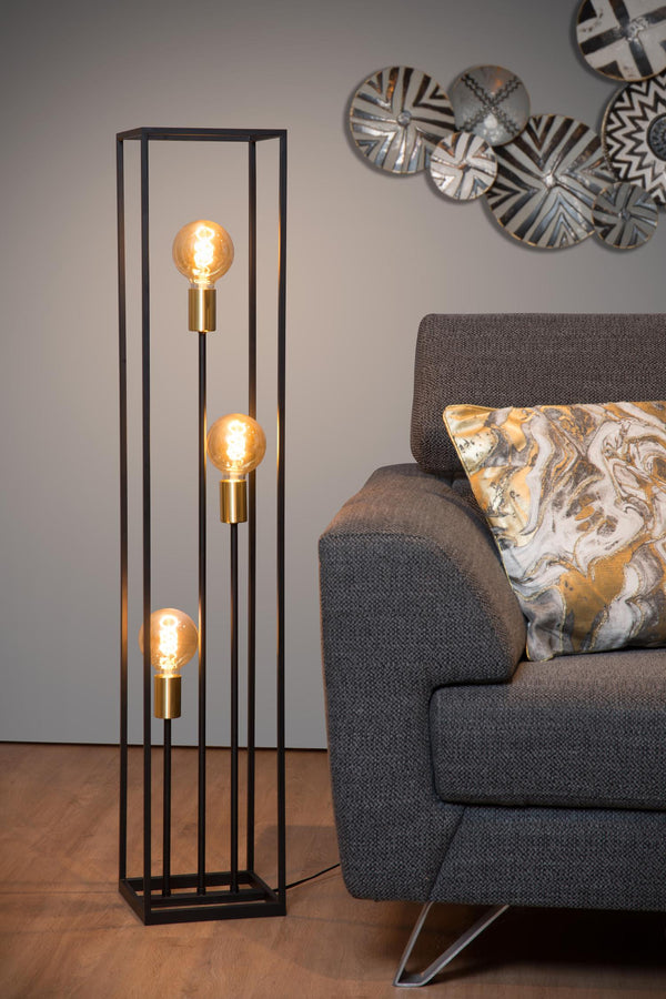 Lucide RUBEN vloerlamp 3 × E27, zwart