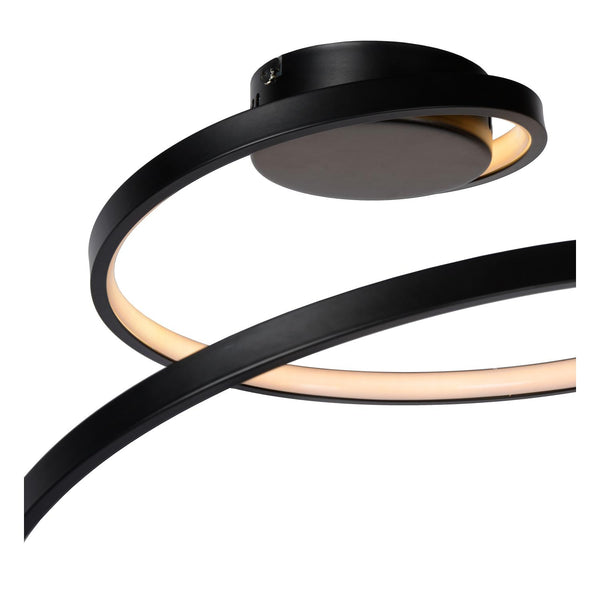 Lucide MAXENCE dimbare LED-plafondlamp met 3 dimstanden, Ø 46 cm, 24 W, zwart