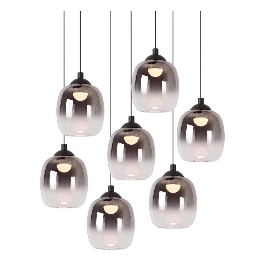 Lucide TAMINO dimbare LED-hanglamp Ø 52 cm, 7 × 5,3 W, zwart