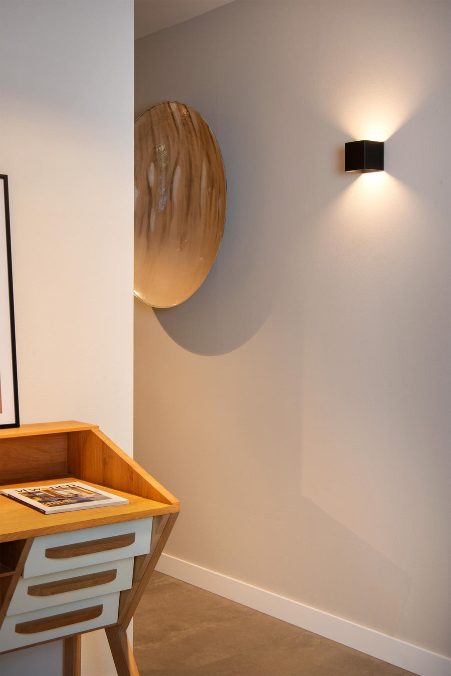 Lucide VERTIGO oplaadbare LED-wandlamp voor binnen en buiten met dimfunctie en bewegingssensor 6 W, IP54, zwart