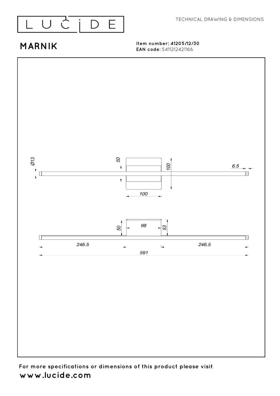 Lucide MARNIK dimbare LED-wandlamp met bewegingssensor 13 W, 2700–4000 K, zwart