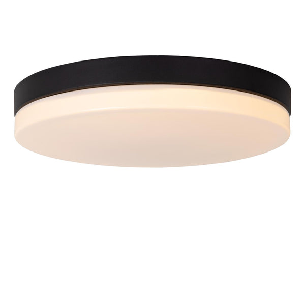 Lucide BISKIT LED-plafondlamp voor de badkamer met bewegingssensor Ø 40 cm, 36 W, IP44, zwart