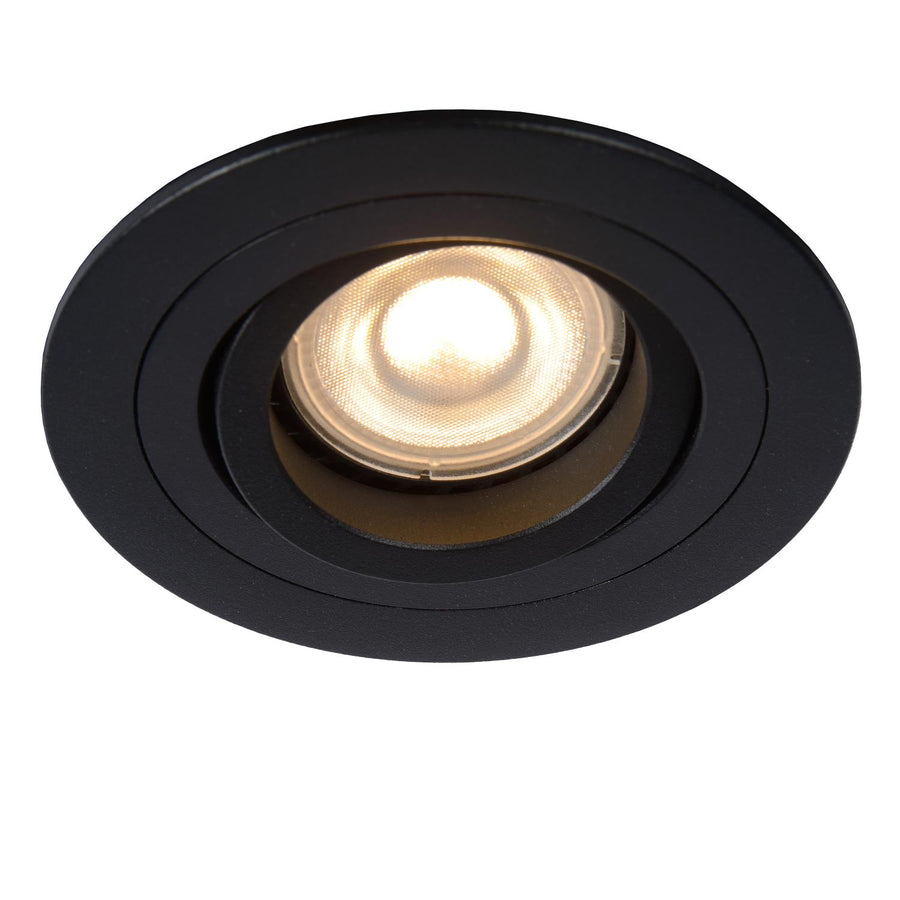 Lucide TUBE inbouwspot Ø 9,2 cm, GU10, zwart