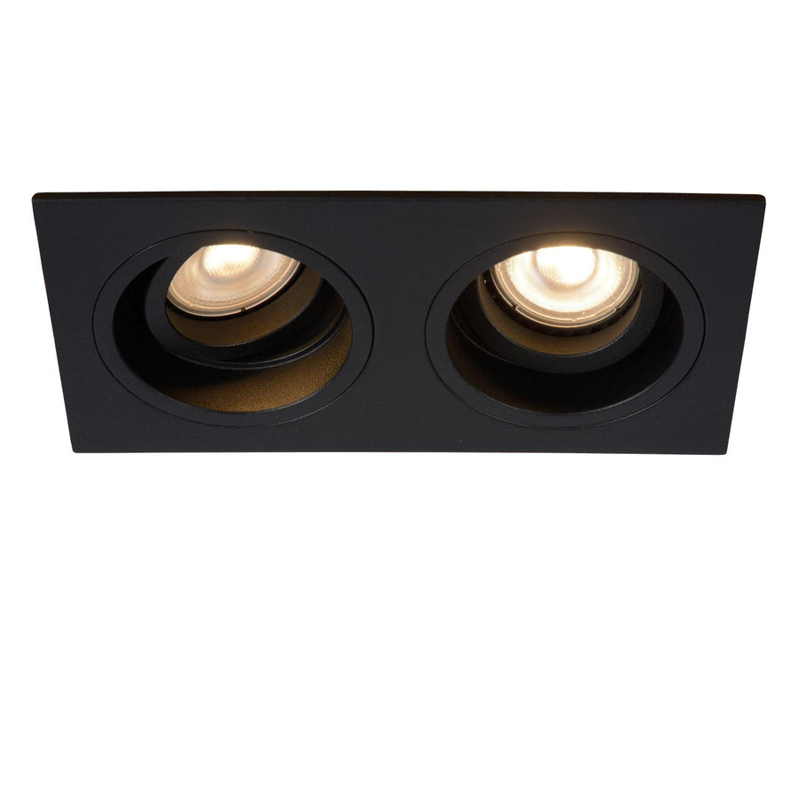 Lucide EMBED inbouwspot 2 × GU10, zwart