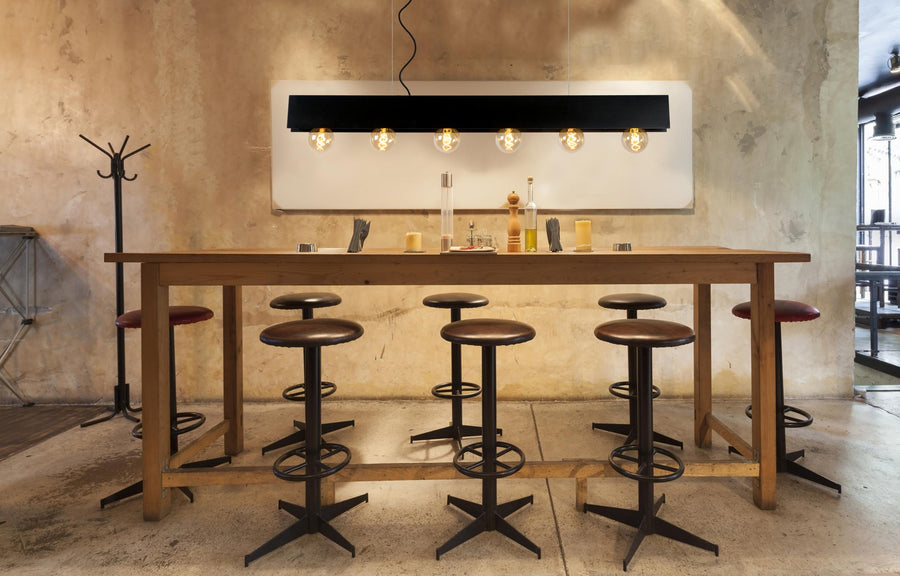 Lucide SURTUS hanglamp 6 × E27, zwart
