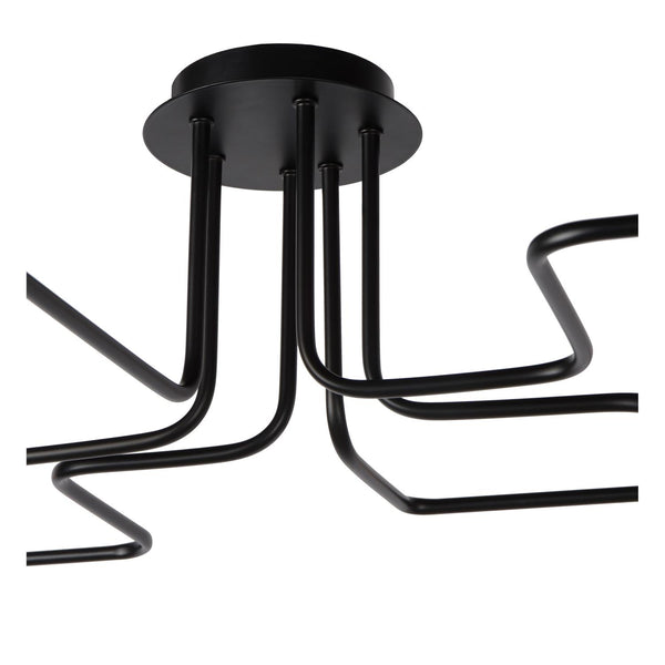 Lucide LESTER plafondlamp 6 × E27, zwart