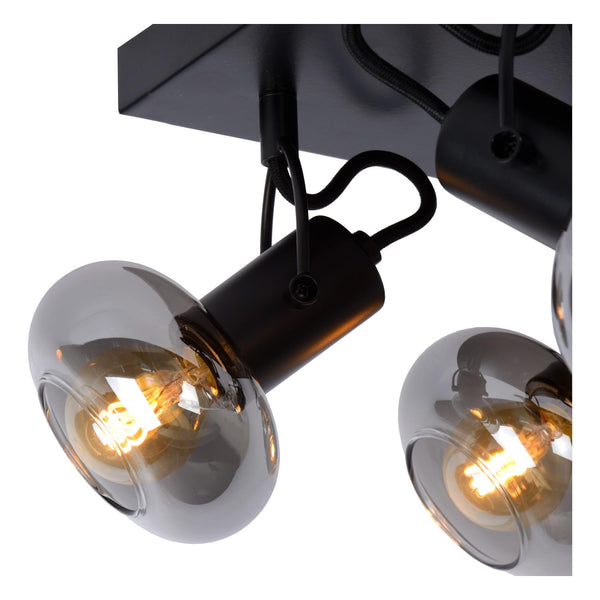 Lucide MADEE plafondspot 4 × E14, zwart