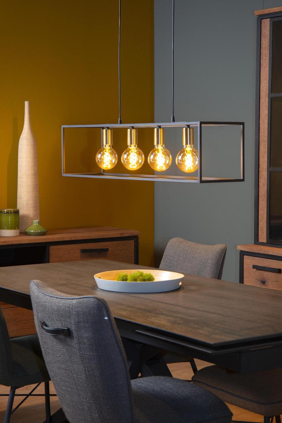 Lucide RUBEN hanglamp 4 × E27, zwart