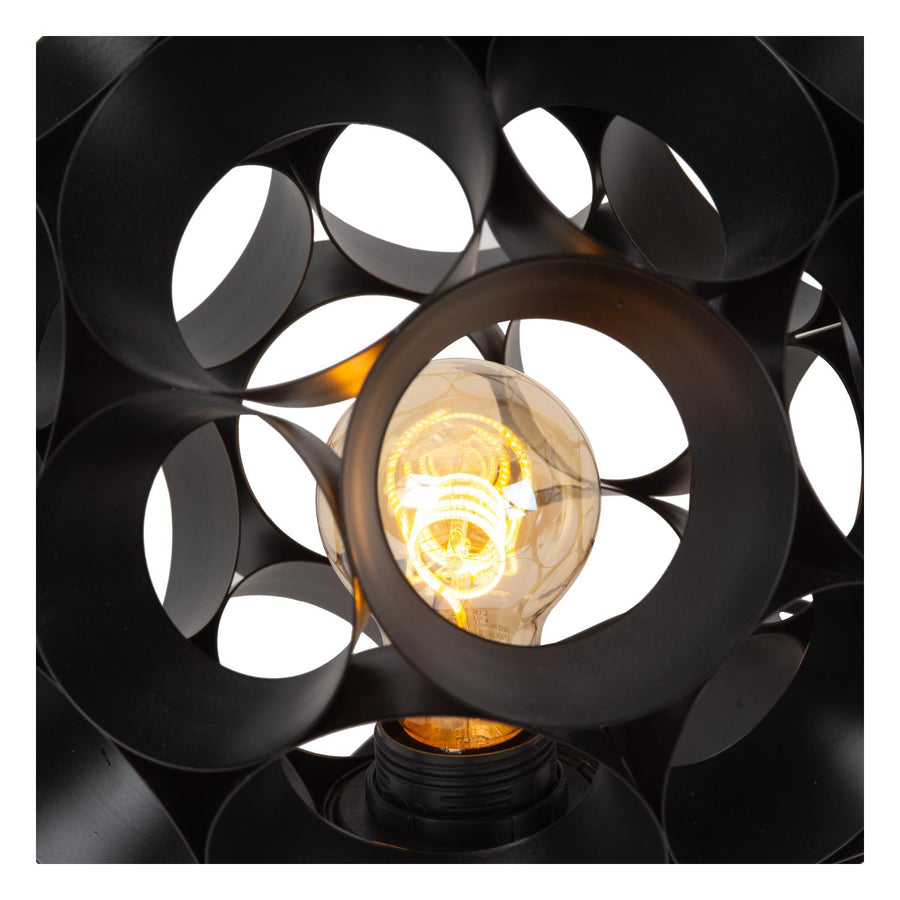 Lucide HANNELORE tafellamp Ø 25 cm, E27, zwart