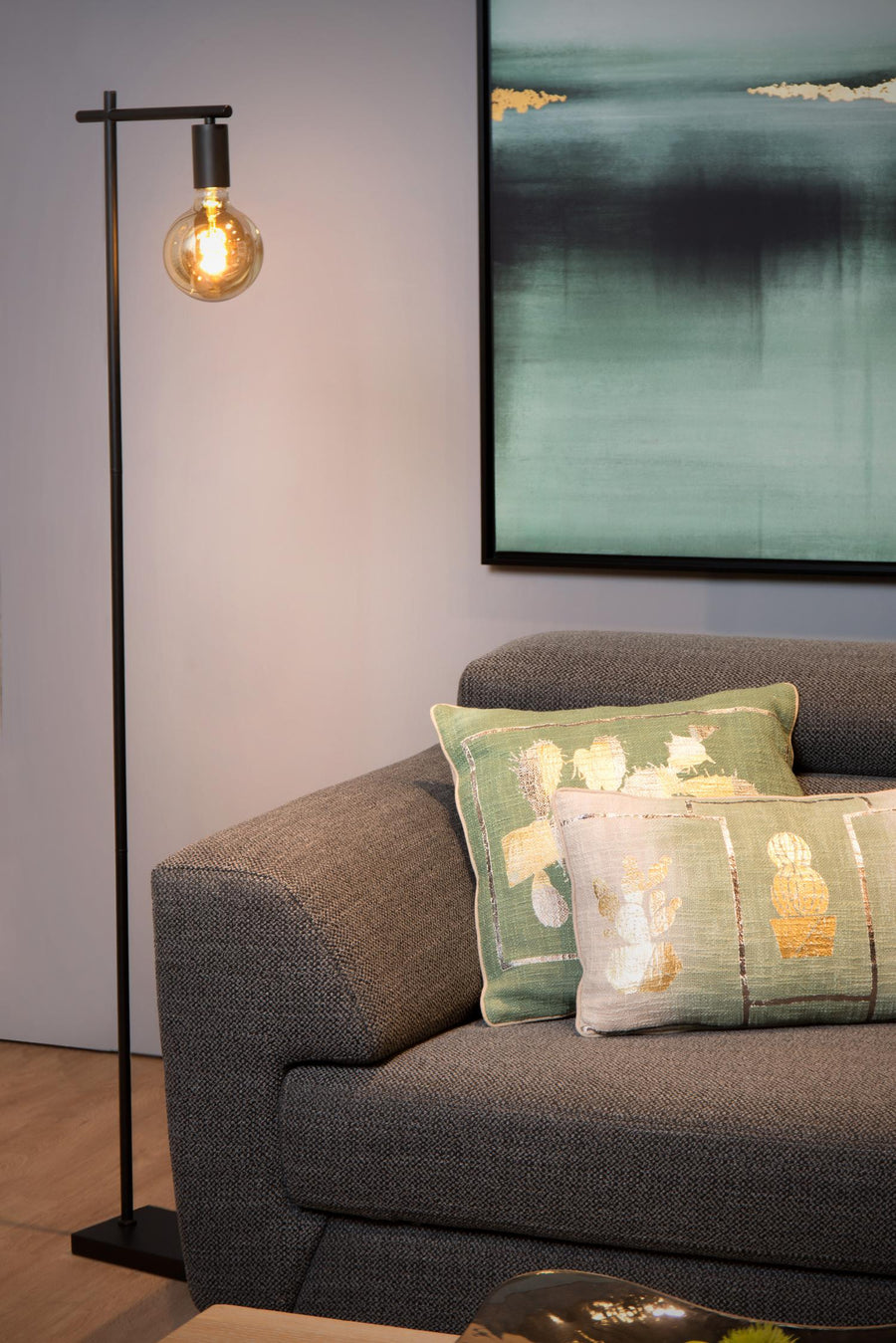 Lucide LEANNE vloerlamp E27, zwart