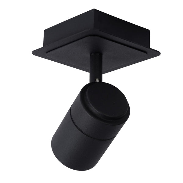 Lucide LENNERT dimbare LED-plafondspot voor de badkamer GU10, 5 W, IP44, zwart