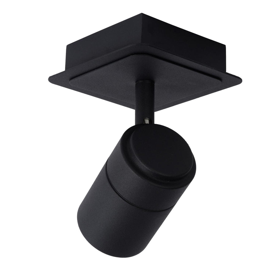 Lucide LENNERT dimbare LED-plafondspot voor de badkamer GU10, 5 W, IP44, zwart