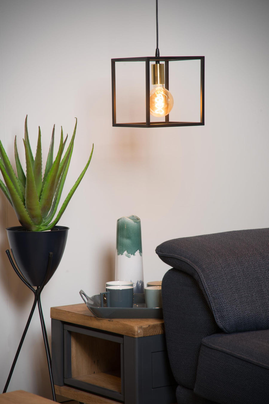 Lucide RUBEN hanglamp E27, zwart