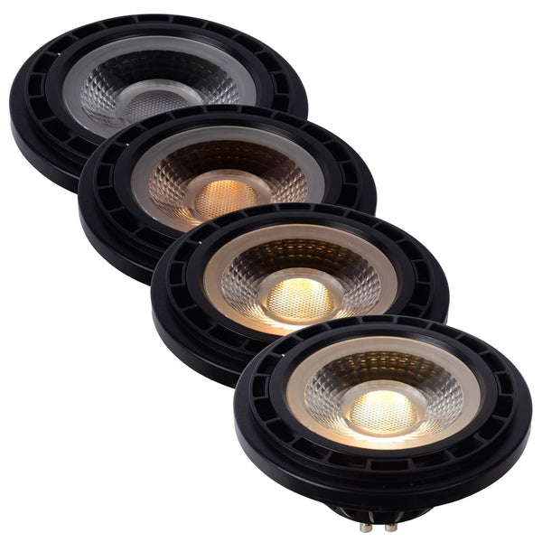 Lucide ES111 dimbare LED-lamp GU10 Ø 11 cm, 12 W, 2200–3000 K, zwart