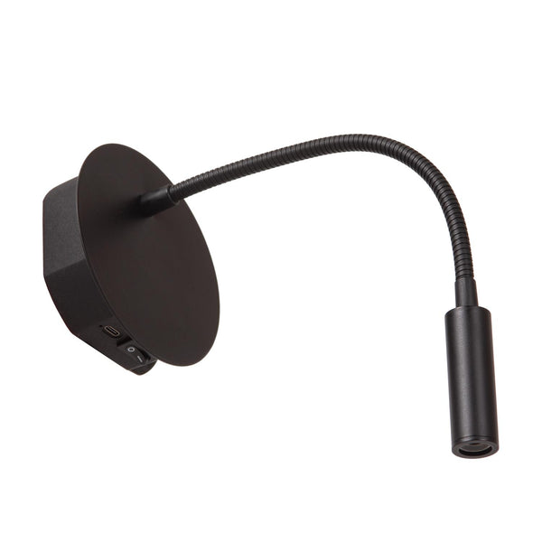 Lucide JOLIJN oplaadbare LED-nachtlampje Ø 11 cm, 2 W, zwart