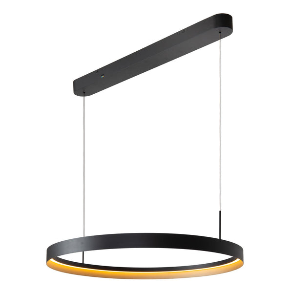 Lucide RADIANT dimbare LED-hanglamp 60 W, 2200–3000 K, zwart