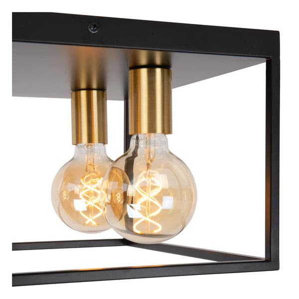 Lucide RUBEN plafondlamp 4 × E27, zwart