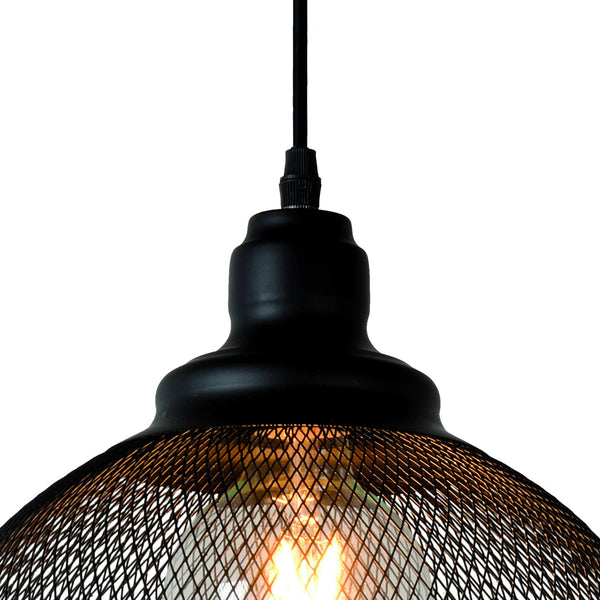 Lucide MESH hanglamp Ø 28 cm, E27, zwart