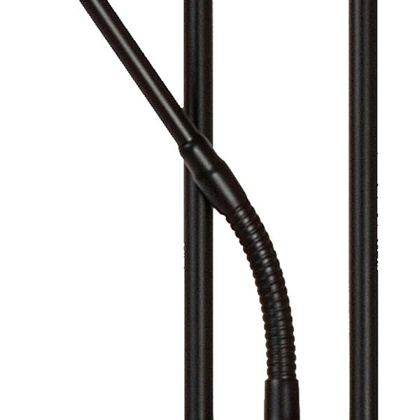 Lucide CHAMPION-LED dimbare LED-leesvloerlamp Ø 30 cm, zwart