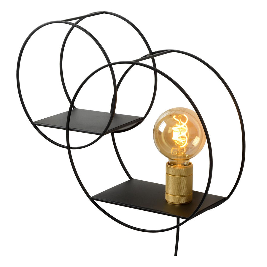 Lucide CIRCLE wandlamp E27, zwart
