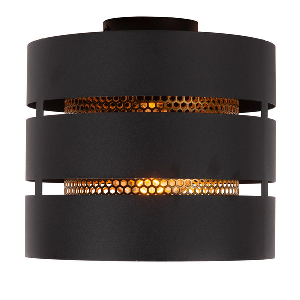 Lucide ROSAS plafondlamp Ø 26 cm, E27, zwart