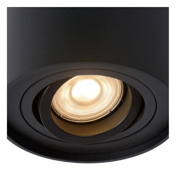 Lucide TUBE plafondspot Ø 9,6 cm, GU10, zwart