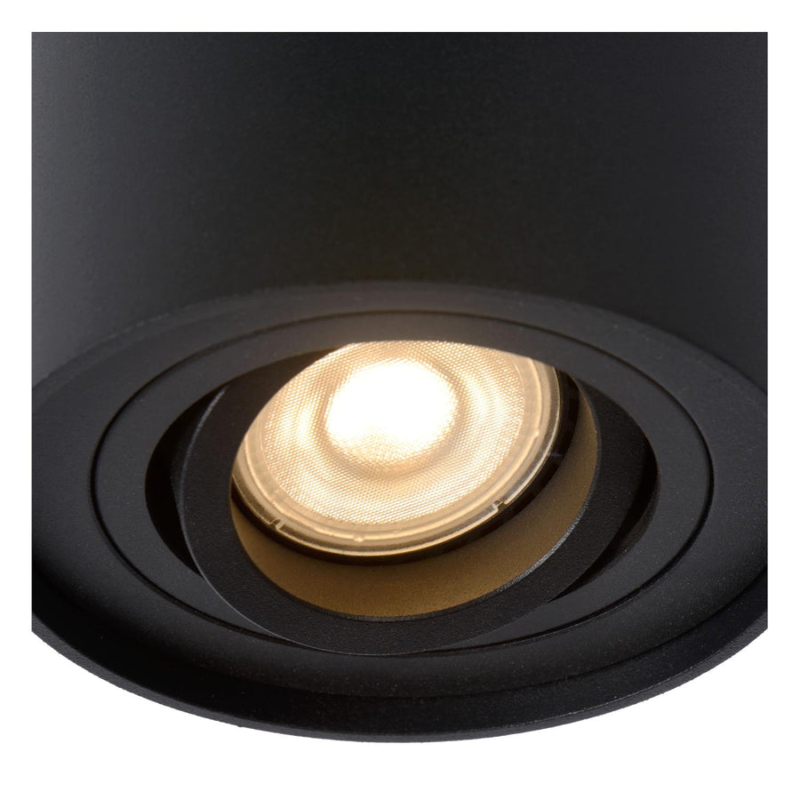 Lucide TUBE plafondspot Ø 9,6 cm, GU10, zwart