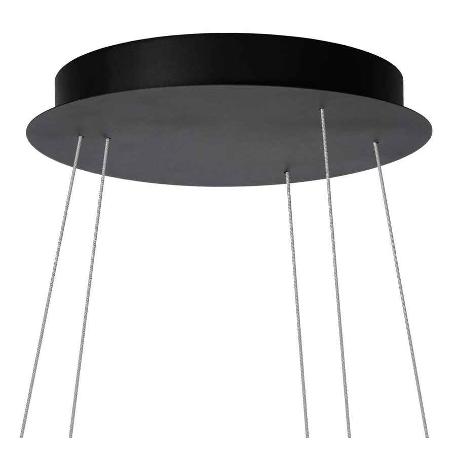 Lucide TRINITI dimbare LED-hanglamp Ø 80 cm, zwart