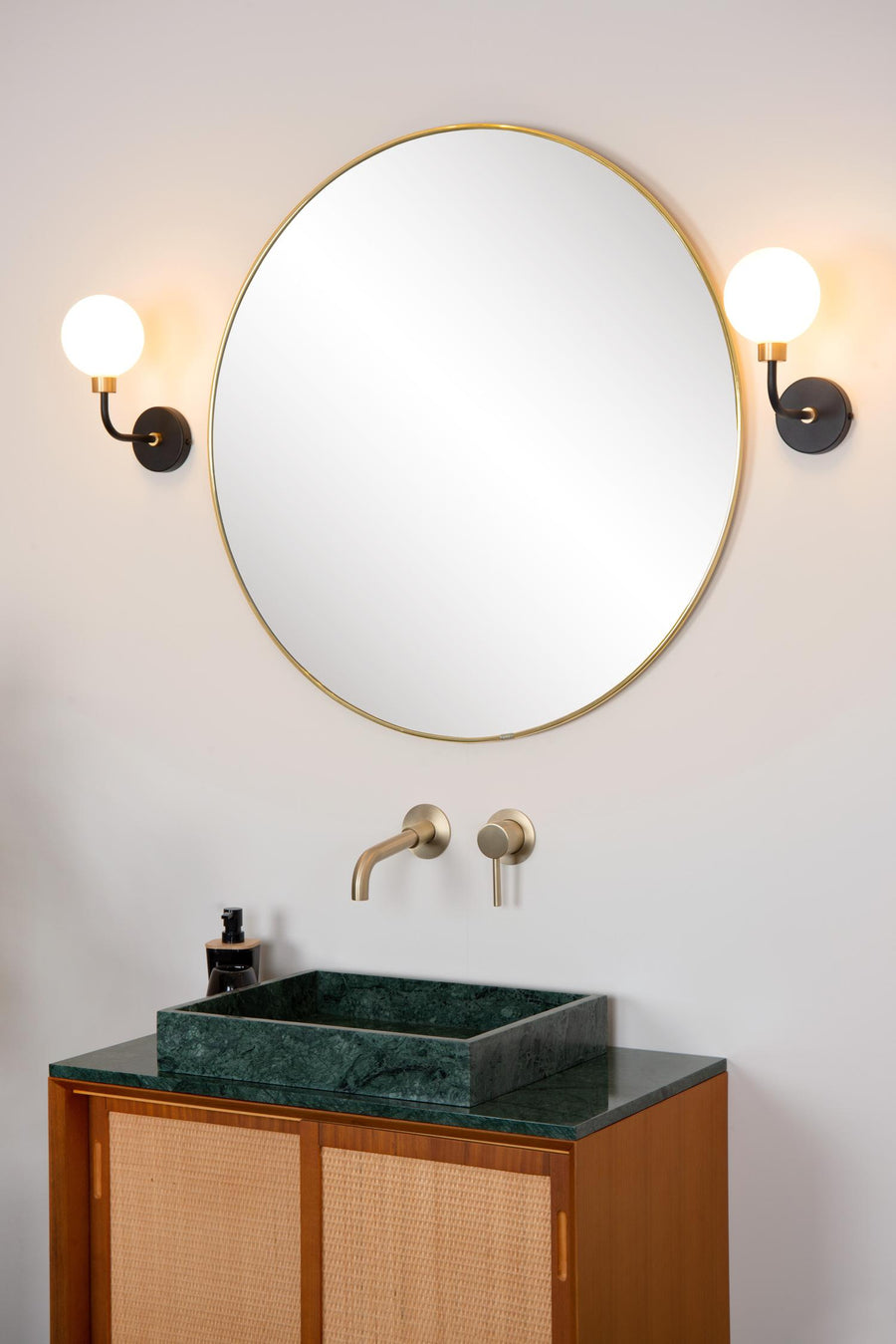 Lucide BEREND wandlamp voor de badkamer G9, IP44, zwart