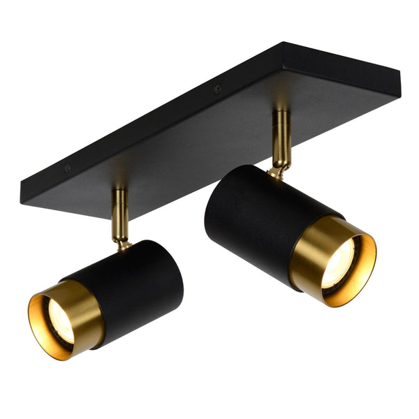 Lucide FLORIS plafondspot 2 × GU10, zwart