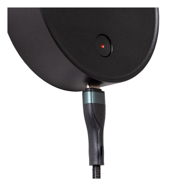 Lucide ASJA oplaadbare LED-wandspot met 3 dimstanden, 3 W, zwart