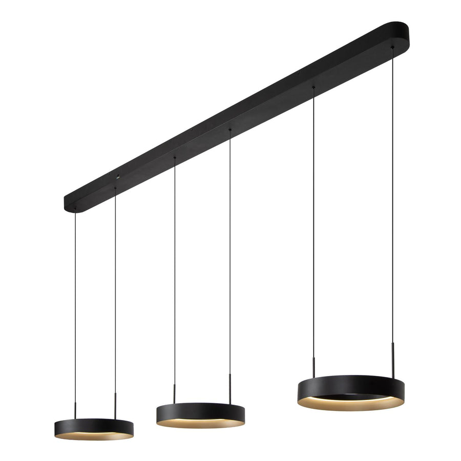 Lucide RADIANT dimbare LED-hanglamp 3 × 18,6 W, 2200–3000 K, zwart
