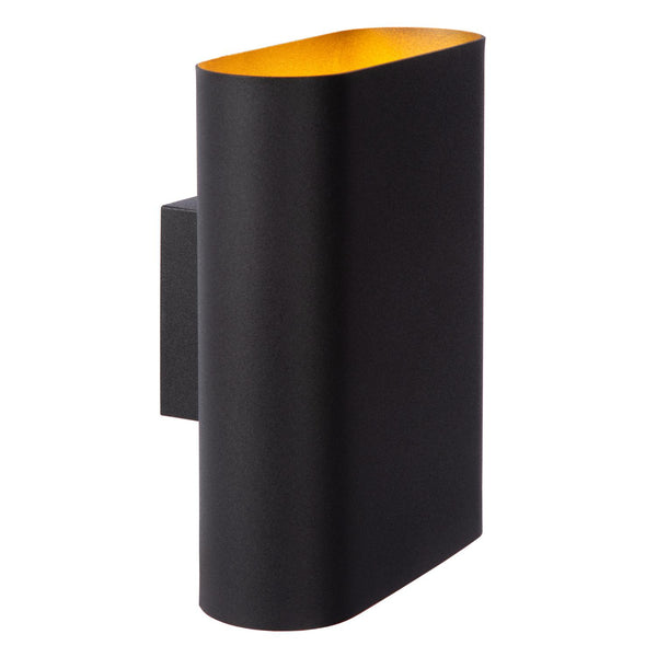 Lucide OVALIS wandlamp 2 × E14, zwart