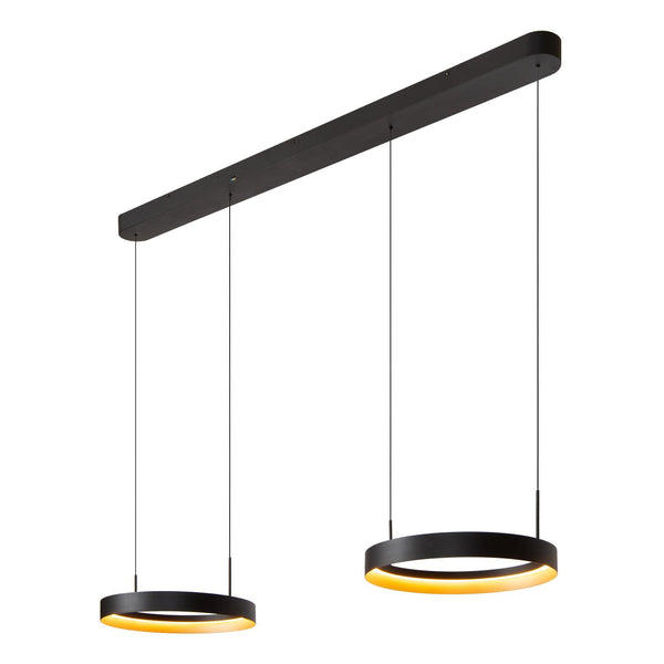 Lucide RADIANT dimbare LED-hanglamp 2 × 38 W, 2200–3000 K, zwart