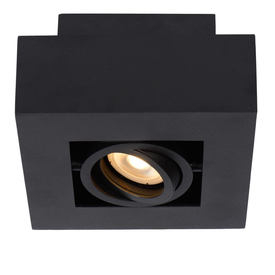 Lucide XIRAX dimbare LED-plafondspot GU10, 5 W, 2200–3000 K, zwart