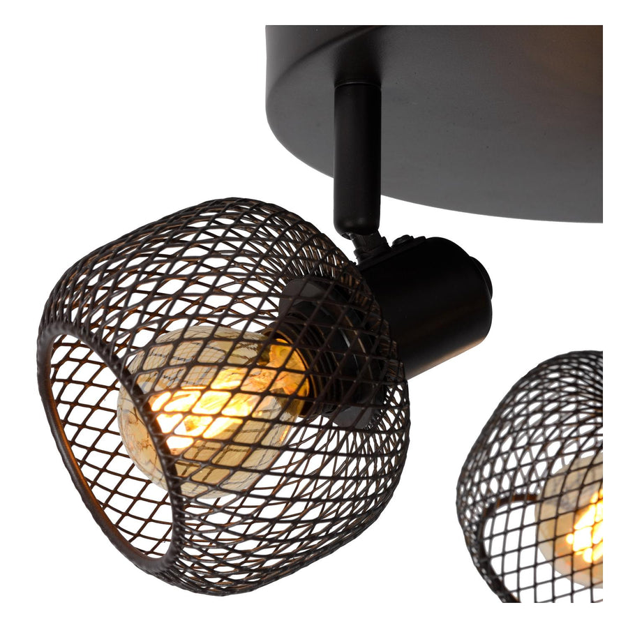 Lucide MAREN plafondspot Ø 37 cm, 3 × E14, zwart